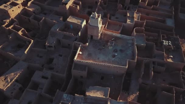 Nagranie Widok Lotu Ptaka Autentyczną Starożytną Taghit Saharze Algieria — Wideo stockowe