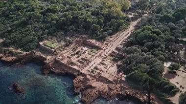 4K Görüntüler, Cezayir 'in antik şehri Tipaza' nın havadan görünüşü