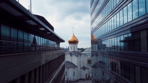 Panorama Aereo Del Centro Mosca Russia — Video Stock