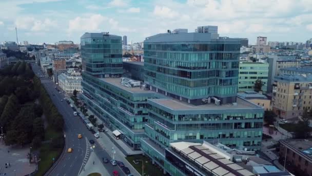 Filmación Edificios Comerciales Oficinas Centro Ciudad Moscú — Vídeos de Stock