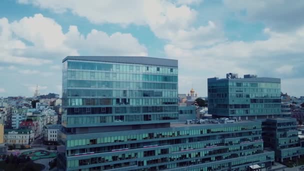 Filmación Edificios Comerciales Oficinas Centro Ciudad Moscú — Vídeo de stock