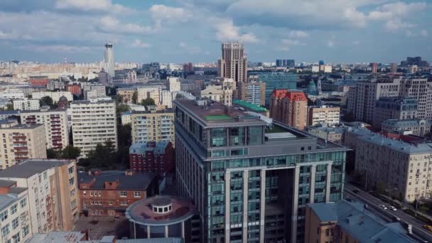Moskova Nın Merkezinin Havadan Panoramik Görüntüsü — Stok video