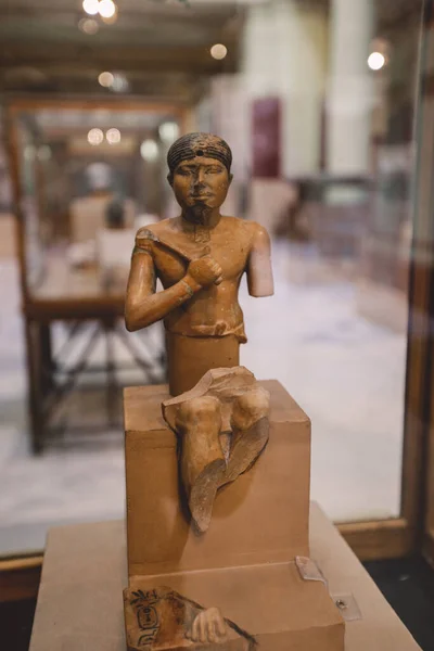 Cairo Egitto Novembre 2021 Piccole Statuette Statue Egizie Nel Museo — Foto Stock