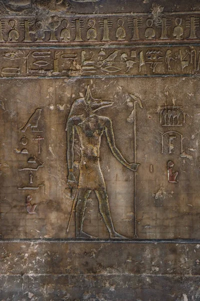 Cairo Egypt November 2021 Interesting Ancient Paintings Engraings Hieroglyphics Symbols — стокове фото