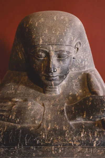 Kairo Ägypten November 2021 Nahaufnahme Der Antiken Steinstatuen Ägyptischen Museum — Stockfoto