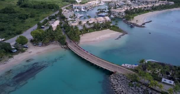 Vista Aérea Port Charles Marina Ilha Barbados — Vídeo de Stock