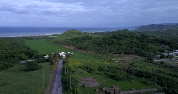 Vista Aérea Morgan Lewis Sugar Mill Naturaleza Barbados — Vídeos de Stock