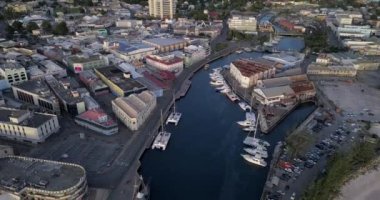 Bridgetown, Barbados şehir merkezinin hava manzarası