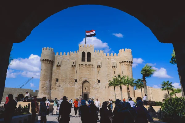 Alexandria Egypt November 2021 View 15Th Century Defensive Fortress Citadel — Stock Photo, Image