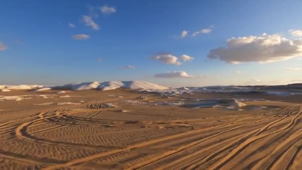 Voyage Travers Désert Blanc Bahariya Egypte — Video