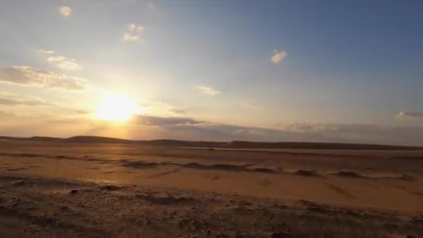 Viaje Través Del Desierto Blanco Bahariya Egipto — Vídeos de Stock