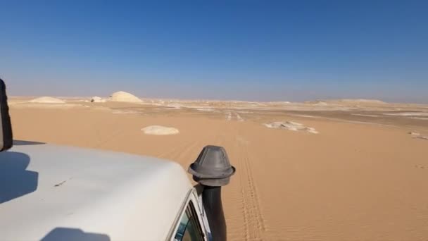 Bahariya Mısır Daki Beyaz Çölde Seyahat Edin — Stok video
