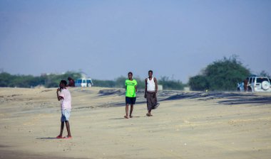 Berbera, Somaliland - 10 Kasım 2019: Berbera sokaklarında yerel halk