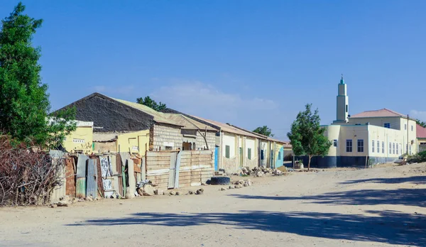 Tomma Somaliska Torg Gator Och Byggnader Runt Berbera City — Stockfoto