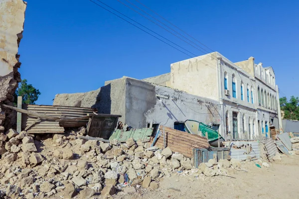 Berbera Somaliland November 2019 Crushed Walls Abanabandoned Buildings War Streets — 图库照片
