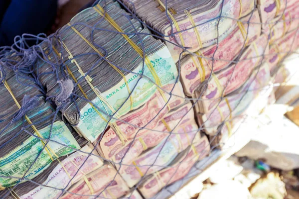 Hargeysa Somaliland November 2019 Boxes Colorful Money Selling Street — Stock Photo, Image