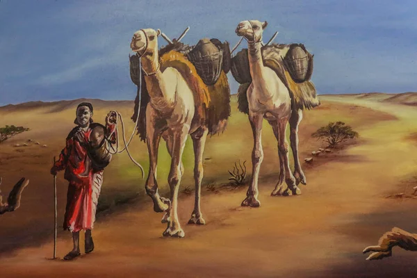 Hargeisa Somaliland 2019 Symbolism Somaliland War Bright Colorful Paintings Hargeisa — 스톡 사진