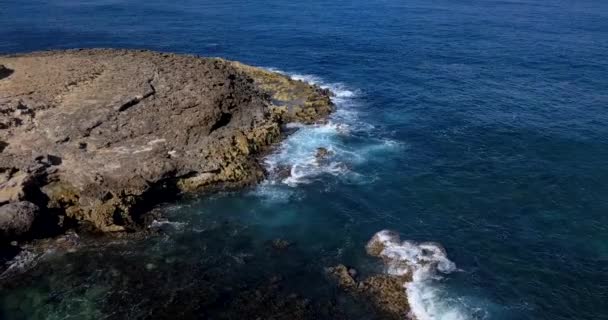 Letecký Výhled Guadeloupe Pointe Des Chateaux — Stock video