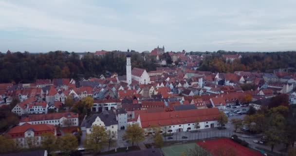 Landsberg Lech Vista Aérea — Vídeo de Stock