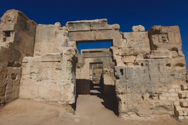 Amun Tapınağı 'nın Eşsiz ve Antik Harabelerine Panoramik Bakış, Siwa Oasis, Mısır