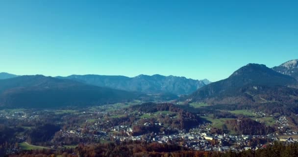 Vista Aérea Los Paisajes Naturales Montañas Alrededor Berchtesgaden — Vídeo de stock