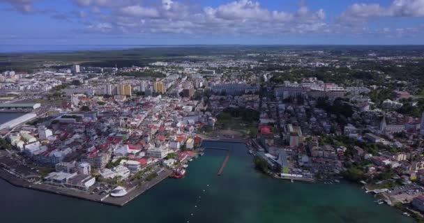 Widok Lotu Ptaka Wyspę Pointe Pitre Gwadelupa — Wideo stockowe