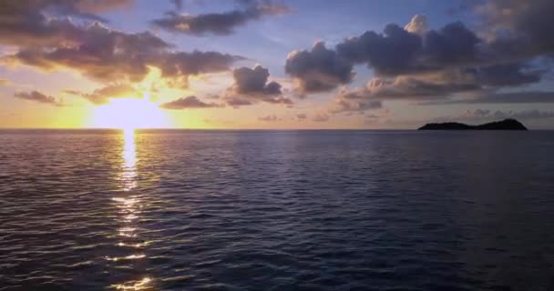 Пейзажі Острова Гваделупа Заході Сонця — стокове відео