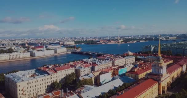 Panorama Aérien Centre Saint Pétersbourg Été — Video