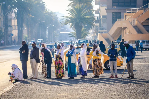 Asmara Eritreia Novembro 2019 Pessoas Locais Nas Ruas Asmara — Fotografia de Stock