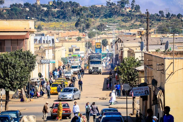 Asmara Eritrea Noviembre 2019 Vida Cotidiana Gente Local Calle Central — Foto de Stock
