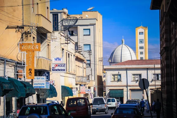 Asmara Eritre Kasım 2019 Asmara Merkez Caddesi Ndeki Yerel Halkın — Stok fotoğraf