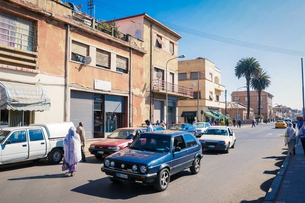 Asmara Eritrea November 2019 Daily Life Local People Central Street — Stock Photo, Image