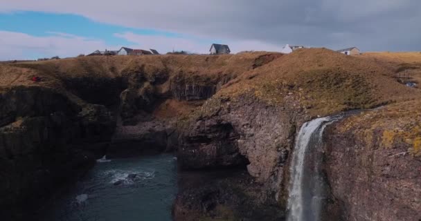 Veduta Aerea Della Scozia Fowlsheugh Paesaggi Naturali — Video Stock