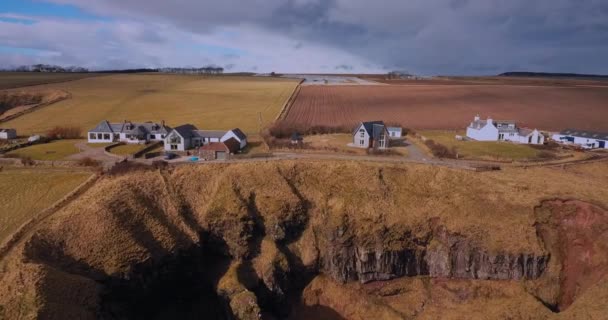 Vedere Aeriană Scoției Fowlsheugh Peisaje Naturale — Videoclip de stoc