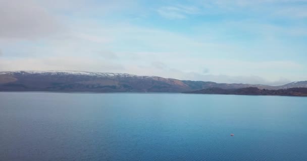 Letecký Pohled Loch Lomond Nature Scotland — Stock video