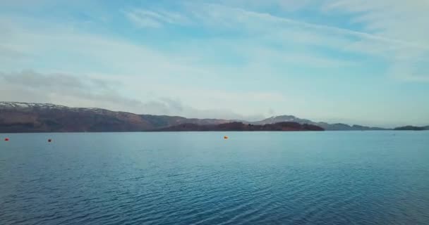 Letecký Pohled Loch Lomond Nature Scotland — Stock video