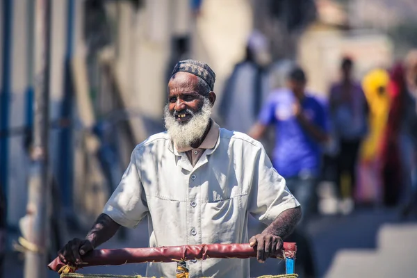 Keren Eritrea November 2019 Local Man Traditional Dress Keren Animal — стокове фото