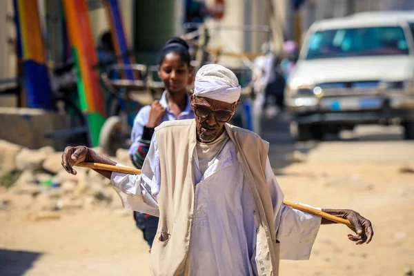 Keren Eritrea November 2019 Local Eritrean Man Traditional White Dress — стокове фото