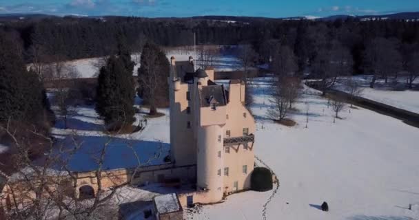 Aerial View Aboyne Castle Scotland — Stock Video