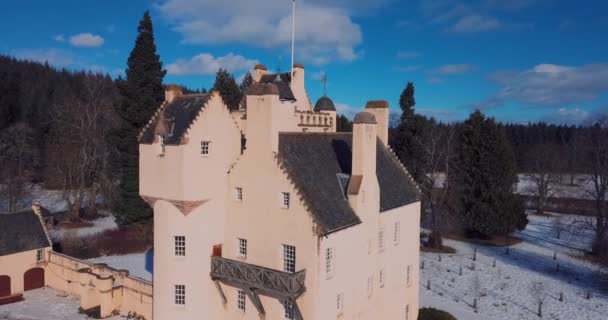 Vista Aérea Castelo Aboyne Escócia — Vídeo de Stock