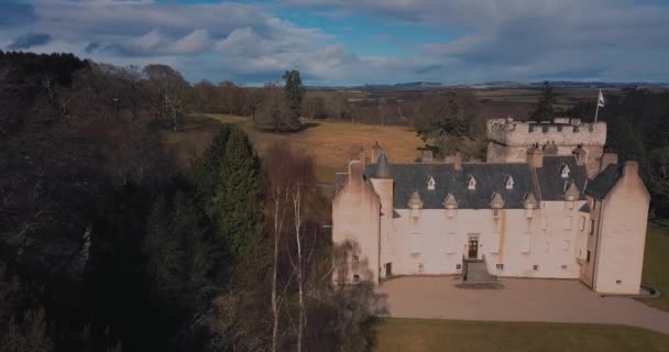 Uitzicht Drum Castle Schotland — Stockvideo