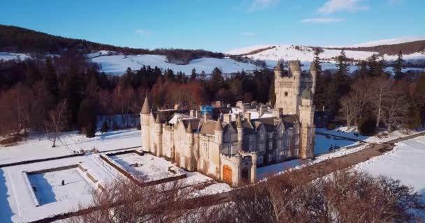 Luftaufnahme Von Schloss Balmoral Schottland — Stockvideo
