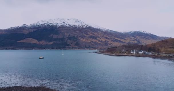 Vistas Lago Paisajes Escoceses — Vídeos de Stock