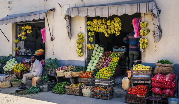 Keren Eritrea November 2019 People Local Market Kitchenware Fruits Vegetables — 스톡 사진