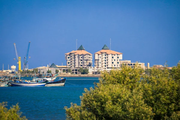 Bonita Vista Puerto Azul Del Agua Massawa Eritrea —  Fotos de Stock