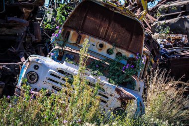 Asmara, Eritre 'deki Tank Mezarlığında Terk Edilmiş Ordu Tankları