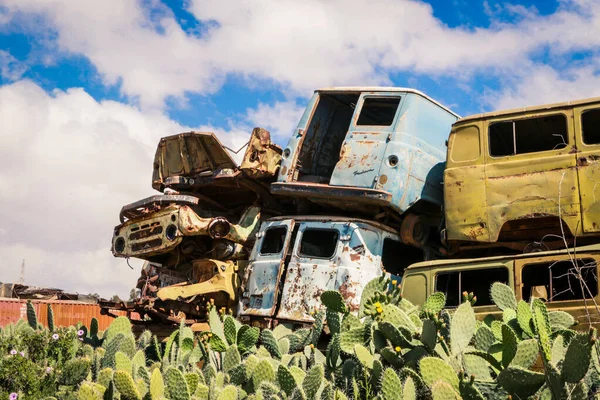 Asmara, Eritre 'deki Tank Mezarlığında Terk Edilmiş Ordu Tankları