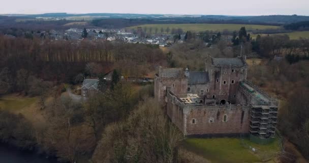 Vue Aérienne Château Doune Écosse — Video
