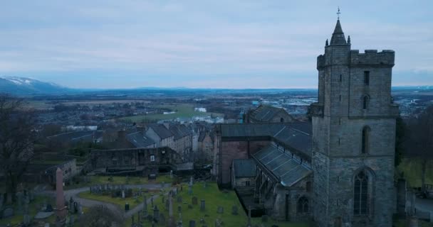 Panorama Stirling Skotsku Letecký Pohled — Stock video