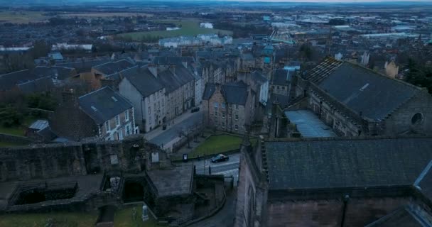 Panorama Stirling Scotland Aerial View — Vídeos de Stock